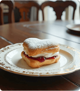 Cream Puff Recipe with Raspberry and Cream Filling